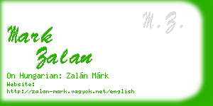 mark zalan business card