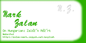 mark zalan business card